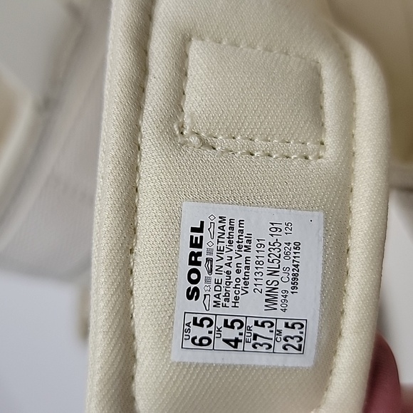 SOREL NWOT ONA AVE PLATFORM SANDAL SZ 6.5 CHALK WHITE - Picture 9 of 14